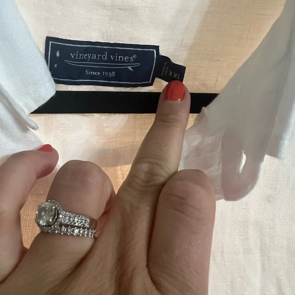 Vineyard vines classic white linen shirt - Picture 5 of 5